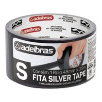 Fita Multiuso 48mmX5m Adelbras Silver Tape Preto