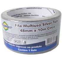 Fita Multiuso Cinza 48 mm x 10 Metros - 7548 - BRASFORT