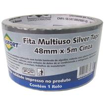 Fita Multiuso Cinza 48 mm x 5 Metros - 7547 - BRASFORT Fita Multiuso Cinza 48 mm x 5 Metros - 7547 - BRASFORT