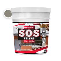 Fita Multiuso Líquida Para Telhados SOS Telhas 3,6KG Cinza - Elastiment Fita Multiuso Líquida Para Telhados SOS Telhas 3,6KG Cinza - Elastiment
