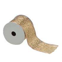 Fita Natalina 9 metros 6cm Cobre Glitter Espressione