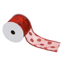 Fita Natalina 9 metros Transparente Bolinhas 6cm