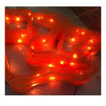 Fita Natalina Sintética Iluminada 90 Lâmpadas 127V Laranja Com Dourado 5M - SALDÃO Fita Natalina Sintética Iluminada 90 Lâmpadas 127V Laranja Com Dourado 5M - SALDÃO