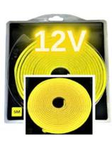 Fita Neon 5 Metros com Fonte 12 Volts Cor Amarelo Fita Neon 5 Metros com Fonte 12 Volts Cor Amarelo