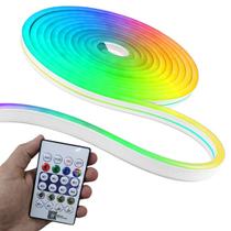 Fita Neon Led Aplicativo Celular 5 Metros RGB Iluminaçao Decoraçao IP68 Casa Sala Quarto Mesa Gamer Loja Multiuso