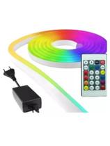 Fita Neon RGB 5 Metros com Fonte e Controle 12 Volts Fita Neon RGB 5 Metros com Fonte e Controle 12 Volts