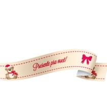 Fita p/ Laço Bola Maxi Florida Estampada e Colorida 3.2cm x 100m cor Barbante Urso de Natal