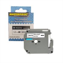 Fita P/ Rotulador Compatível Mk231 12mm Branca Pt-70 Pt-80 - Masterprint Fita P/ Rotulador Compatível Mk231 12mm Branca Pt-70 Pt-80 - Masterprint