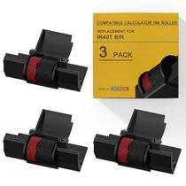 Fita para Calculadora BOEDCN IR-40T Pacote com 3 Unidades Preto e Vermelho