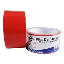 Fita Para Demarcação De Solo Brasfort 48Mm X 14M Vermelha