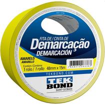 Fita para Demarcação de Solo PVC Amarela 48MMX15M