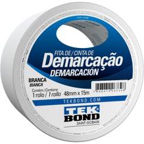 Fita para Demarcacao de Solo PVC Branco 48MMX15M