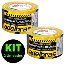 Fita Para Demarcação Sinalizar Area Restrita 70 Mm X 100 M