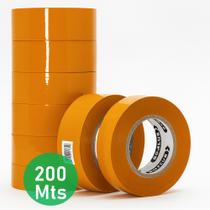 Fita para Embalagem Marrom 200 Metros Adesivo Acrílico de Alta Aderência 42mm BOM1338