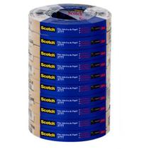 Fita para Empacotamento Papel Liso 3777 18MM X 50M Marrom Pacote com 10