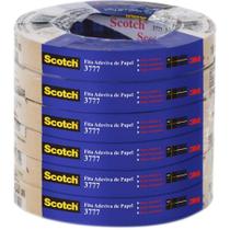 Fita para Empacotamento Papel Liso 3777 38MM X 10M Marrom PCT com 06