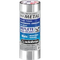 Fita para Empacotamento Qualimetal 48MMX40M Metalizada Pacote com 05