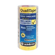 Fita para empacotamento Qualitape 48 mm x 40 m Transparente Com 4 - Adelbras Fita para empacotamento Qualitape 48 mm x 40 m Transparente Com 4 - Adelbras