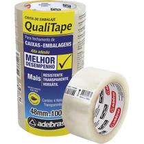 Fita para Empacotamento Qualitape 48MM X 100M Transparente - Pacote com 04 Fita para Empacotamento Qualitape 48MM X 100M Transparente - Pacote com 04