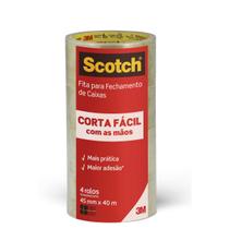 Fita para Empacotamento SCOTCH Corta Facil 45MMX40M TR