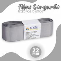 Fita Para Laço Gorgurão Prata 22mm - C/ 10 Metros - BRX