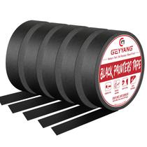 Fita para pintores G GEYYANG 1 polegada x 50 m x 5 rolos pretos Fita para pintores G GEYYANG 1 polegada x 50 m x 5 rolos pretos