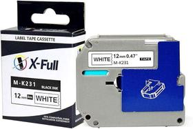 Fita para rotulador 12mm x 8m branco/preto x-full - ref: m-k231