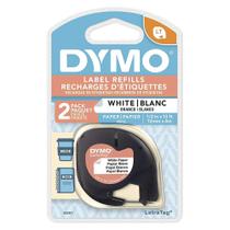 Fita para Rotulador Dymo LetraTag Papel 12mmX4m Branca C/2