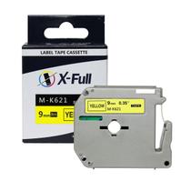 Fita para rotulador M-k621 M621 - 9mmX8m Preto/Amarelo Compativel - XFULL Fita para rotulador M-k621 M621 - 9mmX8m Preto/Amarelo Compativel - XFULL