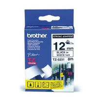 Fita para rotulador TZES231 Branca escrita Preto 12mm - Brother Fita para rotulador TZES231 Branca escrita Preto 12mm - Brother