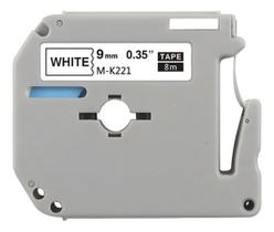 Fita Para Rotuladora M-k221 Mk221 9mm Branca Escrita Preta Cinza Fita Para Rotuladora M-k221 Mk221 9mm Branca Escrita Preta Cinza