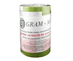 Fita Plástica Gram - Max Para Alceador/ Grampeador Cor Verde - 10 Rolos Fita Plástica Gram - Max Para Alceador/ Grampeador Cor Verde - 10 Rolos