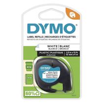 Fita Poliester 12mmx4m Rotulador Letratag Dymo Preto Branco Fita Poliester 12mmx4m Rotulador Letratag Dymo Preto Branco