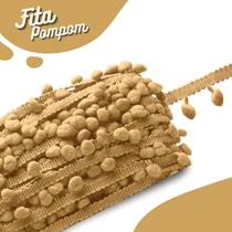 Fita Pompom Bronze 20mm Rolo Com 25 Metros - Nybc Fita Pompom Bronze 20mm Rolo Com 25 Metros - Nybc