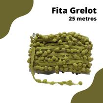 Fita Pompom Mostarda 20mm Rolo Com 25 Metros - Nybc Fita Pompom Mostarda 20mm Rolo Com 25 Metros - Nybc