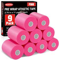 Fita pré-embrulhada NUITPY, pacote com 9, 2,76 polegadas x 10 m, rosa Fita pré-embrulhada NUITPY, pacote com 9, 2,76 polegadas x 10 m, rosa