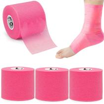 Fita pré-embrulhada OK TAPE 4 rolos 110 m de espuma atlética rosa Fita pré-embrulhada OK TAPE 4 rolos 110 m de espuma atlética rosa