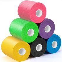 Fita Pré-Wrap Atlética Fiuddy Kit com 6 Rolos Multicor 7 cm x 11 m