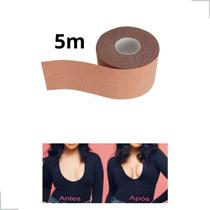 Fita Push Up Boob Adesivo Para Seios Sustentação e Conforto Com o Sutiã Invisível Peito Para Roupas Festas e Eventos Cor Bege Tamanho 5M