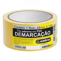 Fita PVC Amarela 48MM X 14M - Demarcação de Solo