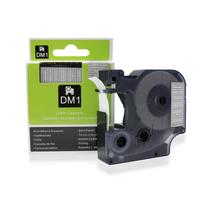 Fita Refil Compatível D1 45020 Transparente Incolor Letra Branca 12mm p/ Rotulador Dymo Label Manager LM150 LM160P LM210D LM420P LM500TS PnP Color Pop