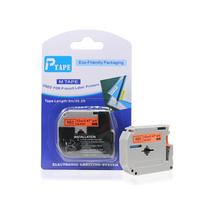 Fita Refil Compatível M-431 MK-431 Vermelha 12mm p/ Rotulador Brother PT-65 PT-70 PT-80 PT-85 PT-90 PT-M95 PT-70BM PT-45 PT-55 PT-100 PT-110