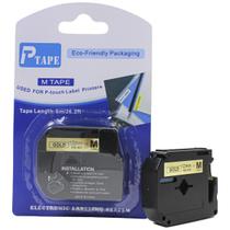 Fita Refil Compatível M-831 MK-831 Dourada 12mm p/ Rotulador Brother PT-65 PT-70 PT-80 PT-85 PT-90 PT-M95 PT-70BM PT-45 PT-55 PT-100 PT-110