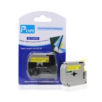 Fita Refil Compatível MK-631 Amarela 12mm p/ Rotulador Brother PT-65 PT-70 PT-80 PT-85 PT-90 PT-M95 PT-70BM PT-45 PT-55 PT-100 PT-110