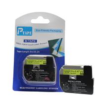 Fita Refil Compatível MK-C31 Amarelo Fluorescente 12mm p/ Rotulador Brother PT-65 PT-70 PT-80 PT-85 PT-90 PT-M95 PT-70BM PT-45 PT-55 PT-100 PT-110