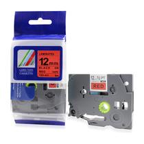 Fita Refil Compatível TZe TZ-431 Vermelha 12mm p/ Rotulador Brother PT-H105 PT-H110 PT-D200 PT-D210 PT-D400 PT-D600 PT-D610BT PT-P300BT P-Touch Cube