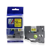 Fita Refil Compatível TZe TZ-631 Amarela 12mm p/ Rotulador Brother PT-H105 PT-H110 PT-D200 PT-D210 PT-D400 PT-D600 PT-D610BT PT-P300BT P-Touch Cube