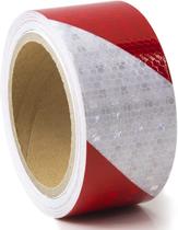 Fita reflexiva XFXIA 5cm x 10m Vermelha Branca de Alta Viscosidade