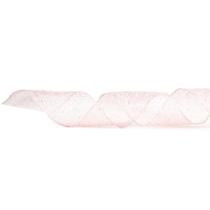 Fita Rosa De Voal Com Glitter 6,3X9,14M Natal Cromus