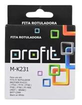 Fita rotulador comp brother m-k231 12mm pb pt65-70 - Profit